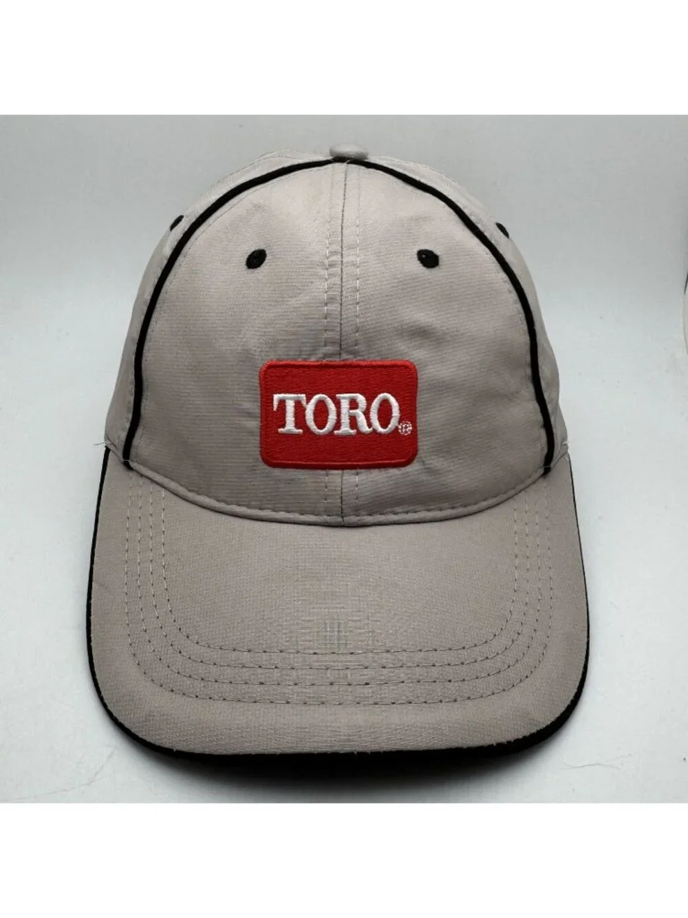TORO Logo Baseball Cap Hat Beige Black Red Adjustable One Size Fits All